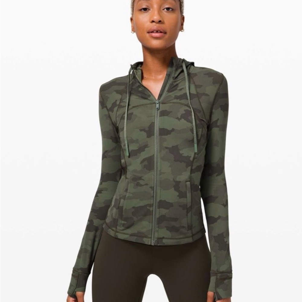 Lululemon Hooded Define Jacket *Nulu Heritage 365 Camo Green Twill Multi